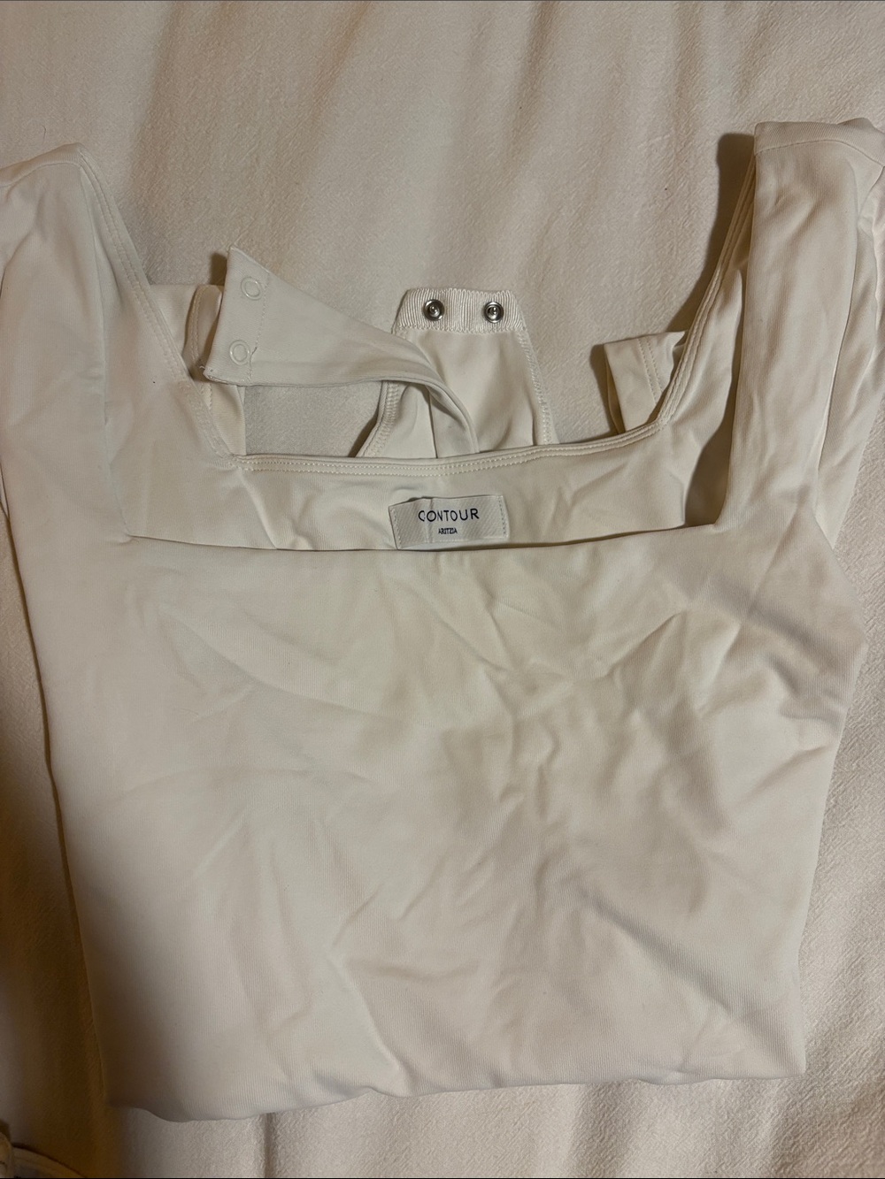 Aritzia White Square-Neck Men's Shirt